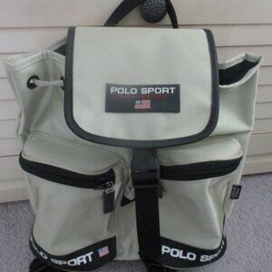Vintage Y2K Ralph Lauren Polo Sport Backpack Pale Green Nylon EUC